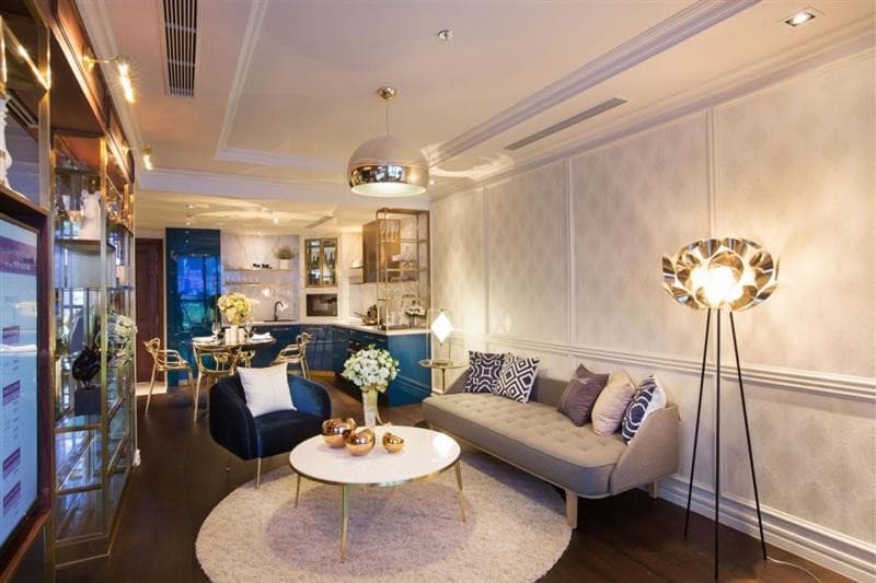 Phòng khách nhà mẫu Vinhomes Sài Gòn Park