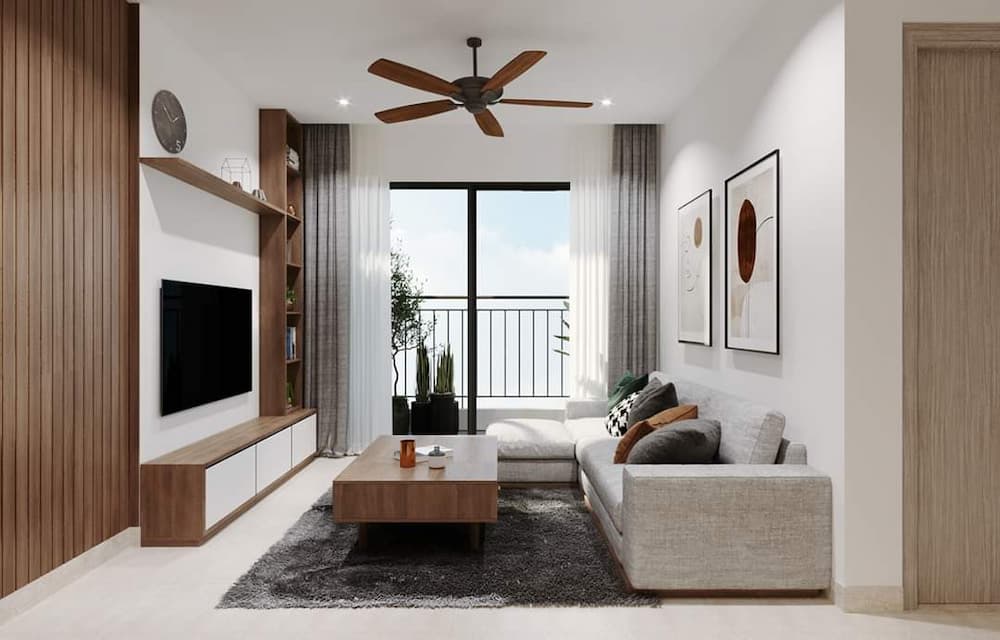 Không gian phòng khách nội thất cao cấp tại Vinhomes Sài Gòn Park