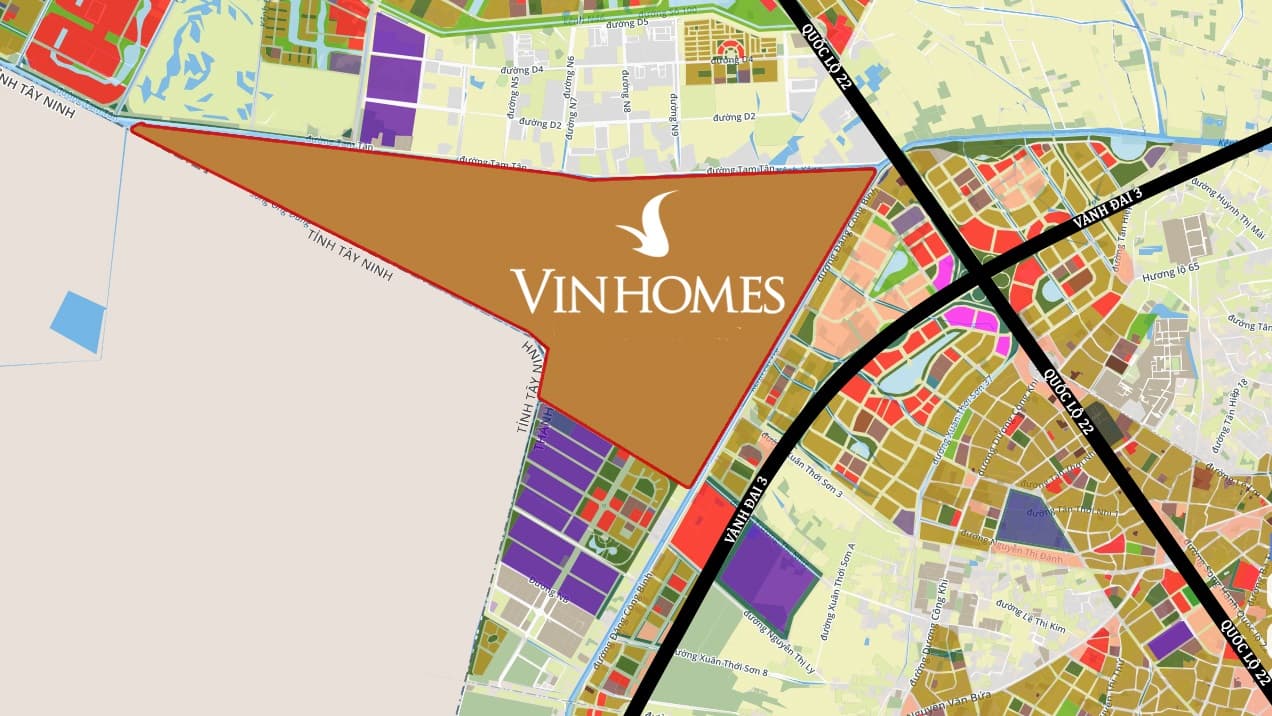 Bản đồ vị trí dự án Vinhomes Sài Gòn Park